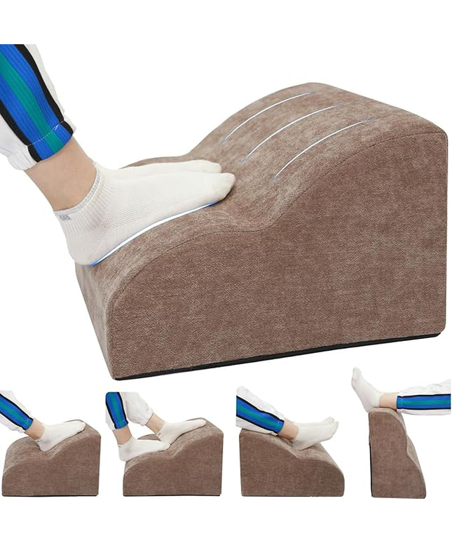 Foot Rest for Under Desk at Work.Multifunctional 3-Tier Foot Stool,with Washable Footrest.for Under Desk,Office Chair Gaming Chair & Sofa,Leg Elevation Pillow,Supports Posture-Brown