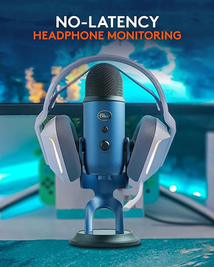 Logitech Creators Blue Yeti USB Microphone for Gaming, Streaming, Podcast, YouTube, Discord, PC, Studio Sound, Plug & Play-Midnight Blue