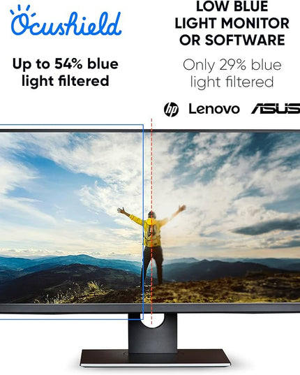 Ocushield 23” (16:10) Premium Anti Blue Light Screen Protector with Privacy Filter for Laptops and Computer Monitors - Anti-Glare - Easy Install - Anti-Fatigue (496 x 310 mm)