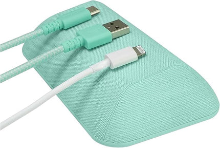 Smartish® Magnetic Cord Holder - Bigger Cable Wrangler Stocking Stuffer Organizer with Magnet Clips for Charger Management on Desktop, Nightstand - Holds 6+ Cables - Teal Me More