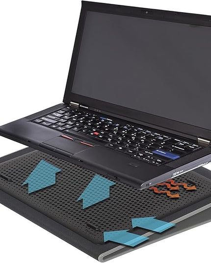 Targus 17 Inch Dual Fan Lap Chill Mat - Soft Neoprene Laptop Cooling Pad for Heat Protection, Fits Most 17" Laptops and Smaller - USB-A Connected Dual Fans for Heat Dispersion (AWE55US)