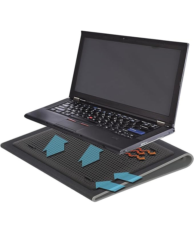 Targus 17 Inch Dual Fan Lap Chill Mat - Soft Neoprene Laptop Cooling Pad for Heat Protection, Fits Most 17" Laptops and Smaller - USB-A Connected Dual Fans for Heat Dispersion (AWE55US)