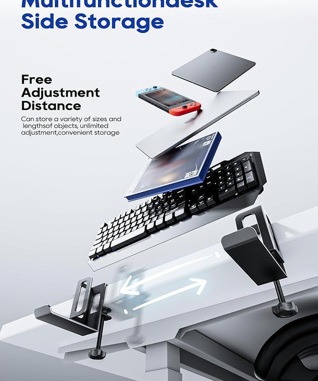 NODOCA Laptop Storage for Desk, Vertical Laptop Stand for Desk, MacBook Vertical Stand, with Headphone Holder, Desk Side Storage for MacBook/Surface/Samsung/HP/Dell[M, Black]