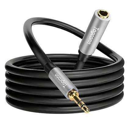 Togconn 3.5mm to 6.35mm Stereo Audio Cable Adapter 4 Feet, 3.5mm 1/8 Inch TRS Male to 6.35mm 1/4 Inch Female Stereo Audio Converter Connector for Phone, Laptop, Headphone, Amplifier, Guitar, Speaker