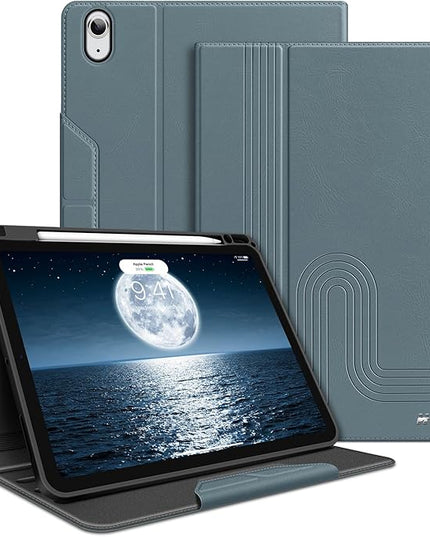 H HOLIMET Case for iPad Air 11 inch M3/M2 (2025/2024)/iPad Air 5th Generation 2022/iPad Air 4th Generation 2020 10.9" with Pencil Holder Soft Back Shockproof Protective Cover Vegan Leather