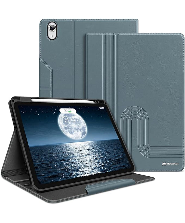 H HOLIMET Case for iPad Air 11 inch M3/M2 (2025/2024)/iPad Air 5th Generation 2022/iPad Air 4th Generation 2020 10.9" with Pencil Holder Soft Back Shockproof Protective Cover Vegan Leather