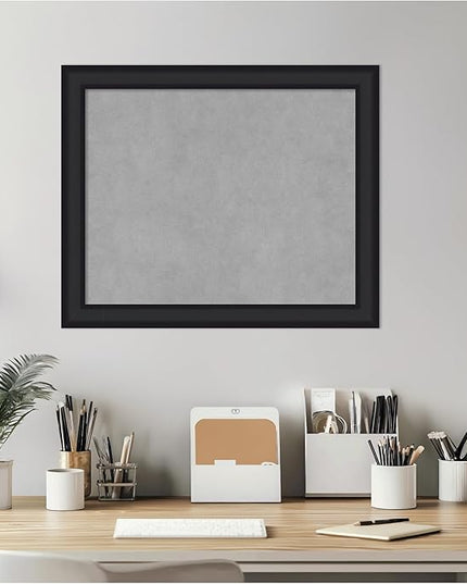 Amanti Art Black Framed Magnetic Board 19x23 Small Vision Board for use with Magnets, 100% Metal Sheet to Display Items as Office Decor or for Home Organization in mudroom, Kitchen or Kids Room