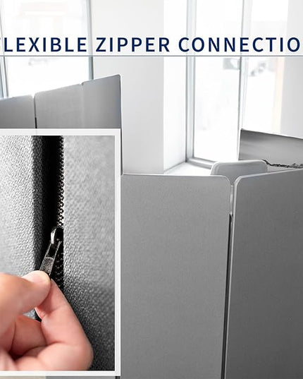 VIVO Freestanding 72 x 56 inch Privacy Panel, Cubicle Divider, Acoustic Wall Partition, x3 24 inch Panels, Gray, PP-3-S072G