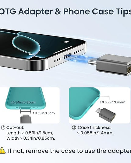 Elebase Samgsung S25 USB to USBC Adapter with Type C OTG Adaptor 4P,USBA Male to C Female Converter for Galaxy S24 S23 Plus Ultra FE,Z Fold Flip 7 6,Galaxy Tab S10 S9,Google Pixel 9 8,AirPods 4