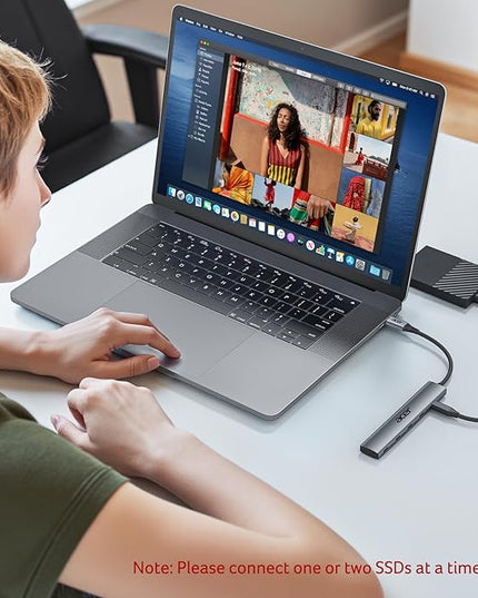 Acer 10 Gbps USB C Hub, USBC Splitter with 4*USB C 3.2 and 100W PD Port, Fast Transfer Type-C Multiport Adapter Compatible with MacBook Pro/M2/M1, iPad, Surface Pro, XPS【No Video Output】