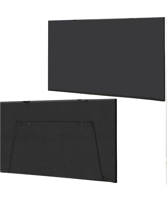 Under Desk Privacy Panel 39 in. Wide Modesty Panel For Desk - 17 in. Tall Black Faux Leather Desk Skirt for Office Desk with Cable Management Net, Perfect for 40 in. Work Station