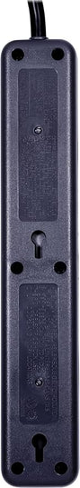 GE Pro 6-Outlet Surge Protector, 8 Ft Extension Cord, 1560 Joules, Power Strip, Flat Plug, Integrated Circuit Breaker, Wall Mount, UL Listed, Black, 37052