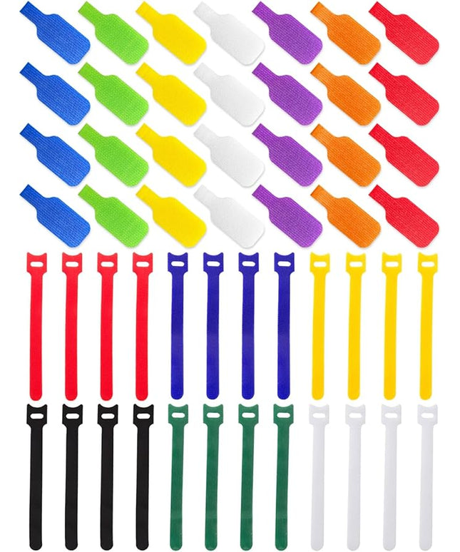 Cable Management Kit, 28 Pcs Multi-color Cable Labels and 24 Pcs Reusable Fastening Cable Ties, Cord Labels/Wire Ties For Home, Office, Desk, Cable Organizer, Cord Management