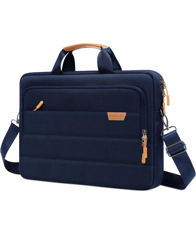 MOSISO Laptop Shoulder Messenger Bag, Computer Bag, Briefcase with Front Rectangle&Horizontal Pockets&Belt