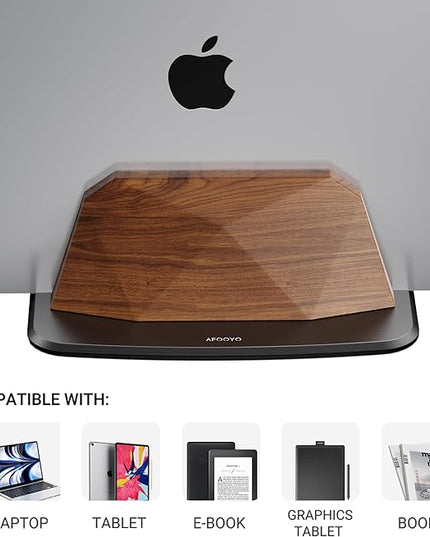 Vertical Laptop Stand - Walnut Adjustable Laptop Holder,Desktop Dock Compatible with All MacBook, Surface,Chromebook,Dell & More(Walnut)