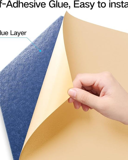 16 Pack Self-Adhesive Acoustic Panels 12" X 10" X 0.4" - Sound Proof Foam Panels for Wall with High Density, Y-Lined Design, Flame Resistant, Absorb Noise and Eliminate Echoes(Sky Blue)