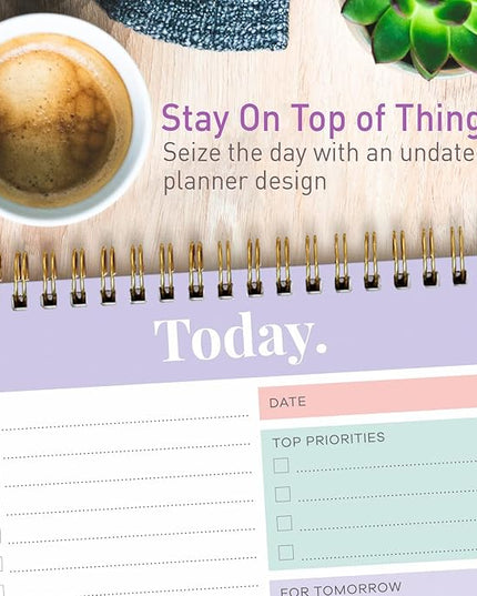 Sweetzer & Orange Daily & Weekly To Do List Notepad – Undated Work Planner & Organizer with Wish List Section, 52-Sheet Coiled Task Pad for Productivity – MAUVE To Do List Notebook for Work