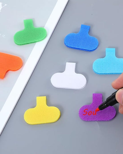 40 Pcs Cable Labels Tags Multi Color Durable Cable Labels With Writable Surface, Waterproof Wire Labels For Electronics Organization Multi-Color Write On Cord Label, 2.44" X 1.49" Cord Tags (8 Colors)