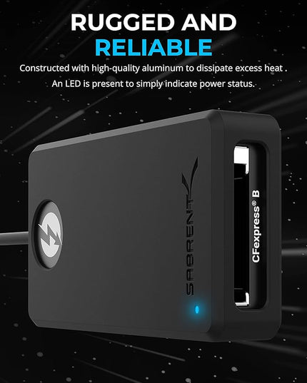 SABRENT Thunderbolt 3 & USB 3 Type C to CFexpress Card Reader (CR-T3CF)