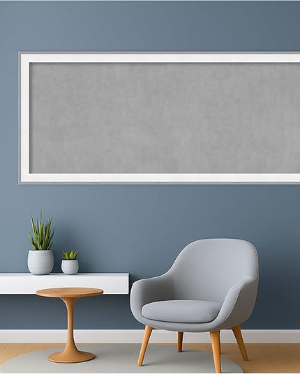 Amanti Art White Framed Magnetic Board 23x51 Oversize Vision Board for use with Magnets, 100% Metal Sheet to Display Items as Office Decor or for Home Organization in mudroom, Kitchen or Kids Room