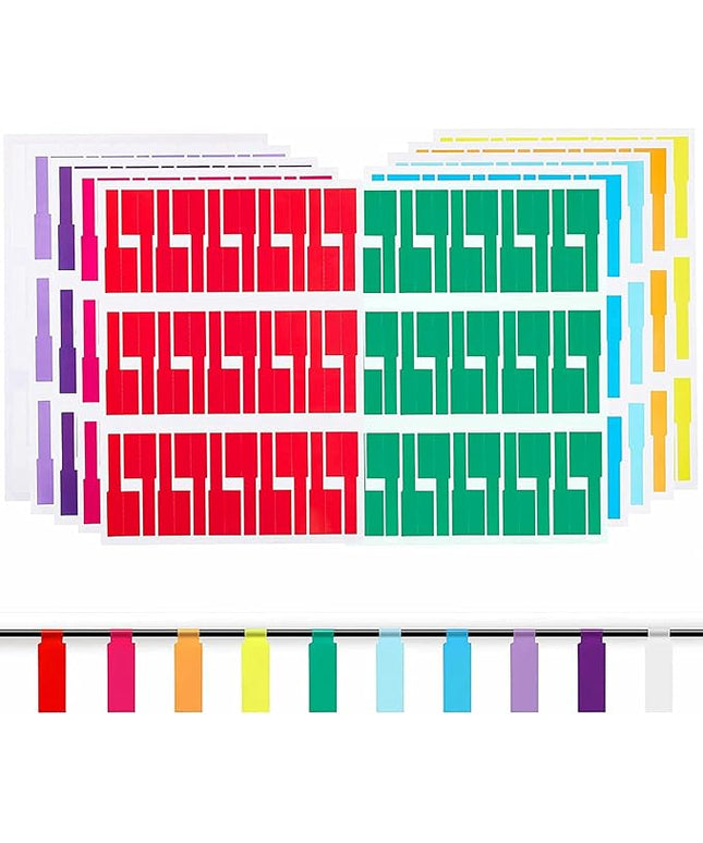 Hybsk 300 PCS Cable Labels Waterproof Wire Tags Write on Stickers Tear Resistant Flexible Works Cord Identification Labels A4 Sheet for Laser Printer 10 Sheet (10 Colors)