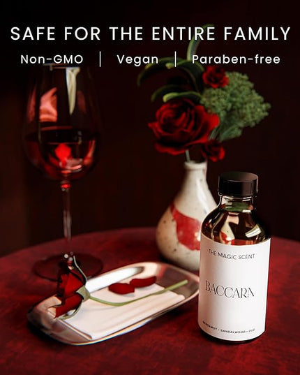 The Magic Scent Baccara Diffuser Oil - Hotel & Home Luxury Scents Inspired by Baccarat Rouge - Diffuser Oil Scents for Home Designed for Use in All Diffusers - 16.9 fl oz, 500 mL