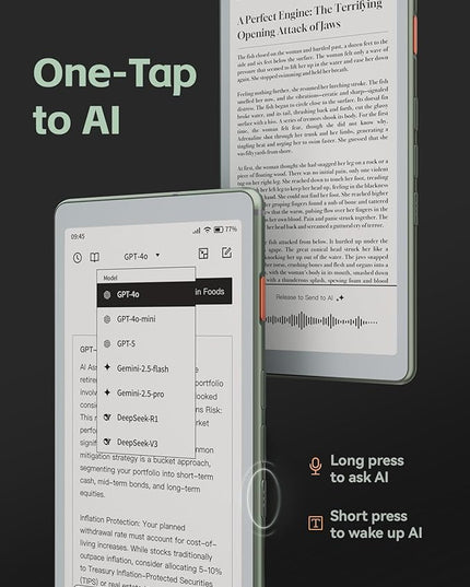 6.13'' AiPaper Reader C with Color Display, E Ink eReader Device with Adjustable Warm and Cool Light, Ultra-Thin & Light, AI Integrated, 128GB Storage
