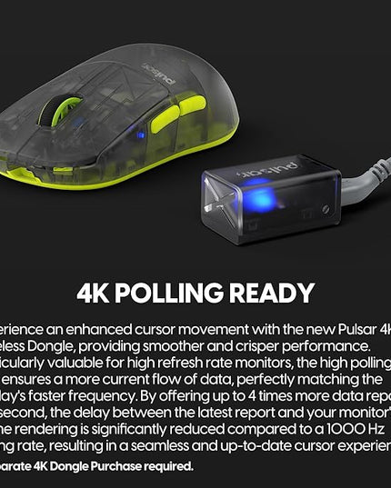 Pulsar Gaming Gears X2H Wireless Gaming Mouse, Acid Rewind Limited Edition, Ultra Lightweight 1.90 oz (54 g), Symmetrical, Optical Switch, 26000 DPI, PAW3395 Sensor (Medium, Wireless, Acidic Green)