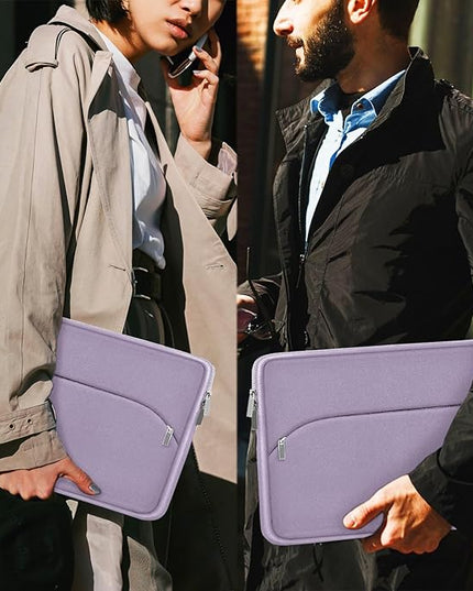 Laptop Sleeve 14 inch, Slim Portable Monitor Protective Cover with Front Pocket, Traveling Carrying Laptop Case Compatible for MacBook Air/Pro, HP, Dell, Lenovo, Acer, Lavender