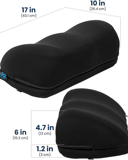 Everlasting Comfort Adjustable Cloud Foot Rest for Under Desk at Work with Pressure Point Nodes - Comfortable Memory Foam Office Foot Stool & Under Desk Pillow for Gaming & Home Accessories