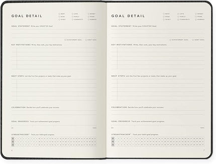 Full Focus Leather Planner by Michael Hyatt - The #1 Daily Planner to Set Annual Goals, Increase Focus, Eliminate Overwhelm, and Achieve Your Biggest Goals - Hardcover (Black)
