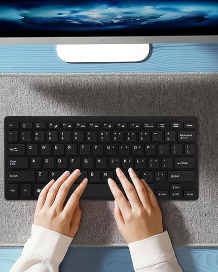 Compact Quiet Keyboard for Laptop, USB Lightweight Keypad - Portable Ultra-Slim Typing Device for Laptop Tablet Men Women