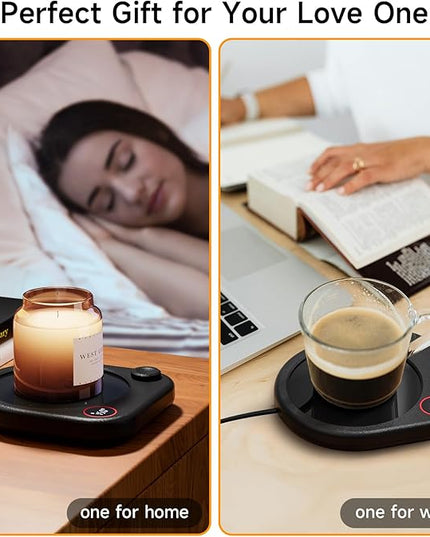 Oracer Coffee Mug Warmer for Desk, Electric Cup Heater for Tea Milk Beverages with Adjustable Temperature Display, Auto Shut Off Timer Mug Sensor, Candle Wax Heating Plate, Ideal Gift Accessory