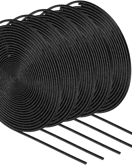 MECCANIXITY 5Pcs Wire Insulation Braid Fire Sleeve,16.4Ft-1.5mm ID Black, High Temp Silicone Coated Fiberglass Sleeving for Automotive Hose Lines Electrical Wiring