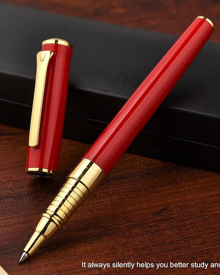 YIVONKA Luxury Ballpoint Pen Black Refill Line width 0.5mm,Best Office Pen Gift for Men & Women Professional Executive,Nice BallPens Classy Gift Box (Red)