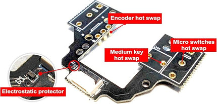 Hot-Swap Micro Switch PCB Kit for Logitech G Pro X Superlight 2 GPX 2 GPW 3 Mice – ENIG Gold Pads, 6-Claw Clamps | Fix Double-Click & Customize Clicks