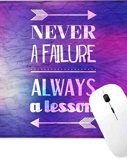 Inspirational and Encouraging Quote Mouse Pad Square Mouse Pads with Stitched Edge, Computer Mousepad with Non-Slip Rubber Base for Computer Laptop Office Desk Accessories 9.5x8 Inches