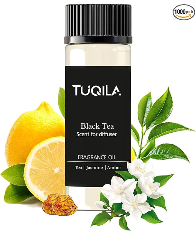 Waterless Essential Oil 20ml, Black Tea Scent with Bergamot, Jasmine, Lily of The Valley& Oak Moss, Fragrance Oil for Waterless Diffusers, Home Hotel, Office and car Aroma Scent Oil