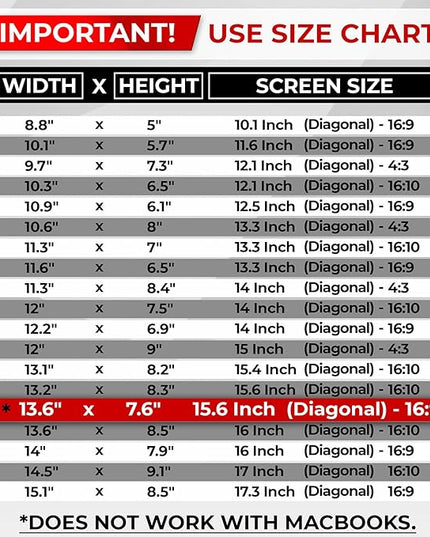 SightPro Magnetic Laptop Privacy Screen 15.6 Inch 16:9 - Removable Computer Privacy Filter Shield and Protector