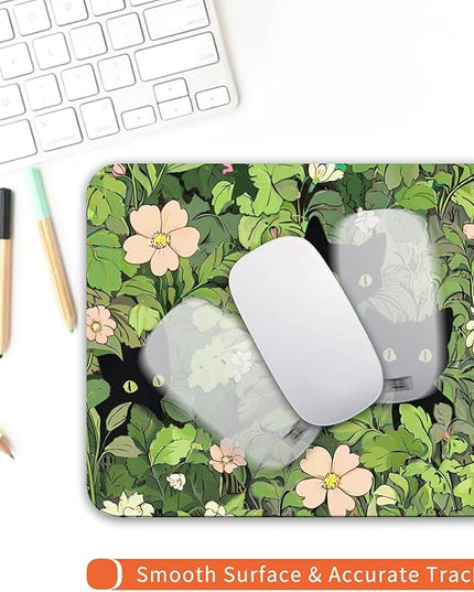 Square Mouse Pad Cute Cats,Personalized Premium-Textured Custom Mouse Mat Design,Washable Mousepad Lycra Cloth,Non-Slip Rubber Base Computer Mouse Pads for Wireless Mouse