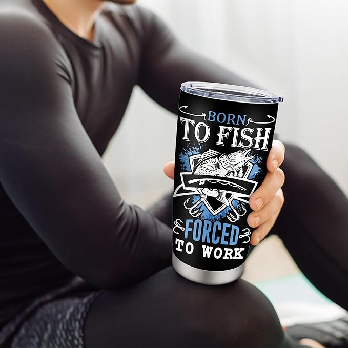 Fishing Gifts for Men, Unique Fishing Gifts for Dad/Grandpa/Boys, Gift for Fisherman, Dad/Papa Fisherman Present, Birthday Present for Mens Who Love to Fish Tumbler 20oz