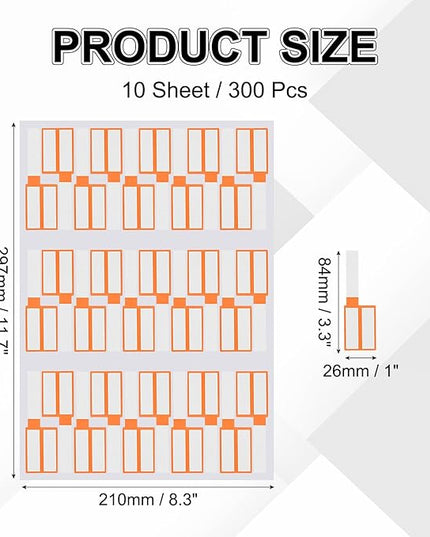 uxcell 300 Pcs Cable Labels, Waterproof Wire Cord Labels Tags, Cord Organizer Management Tags for Charger Cable Organizer Wire Markers Printer, Orange