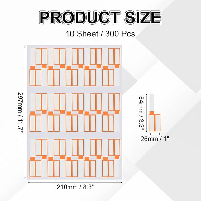 uxcell 300 Pcs Cable Labels, Waterproof Wire Cord Labels Tags, Cord Organizer Management Tags for Charger Cable Organizer Wire Markers Printer, Orange