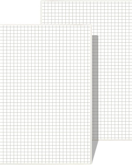 AHGXG Graph Paper Notebook Spiral 2 Pack - Large B5 Grid Notebook 7.3"X 10", 100GSM Thick Graph Grid Paper, Quad Ruled, Total 320 Pages, Transparent Plastic Hardcover Journal