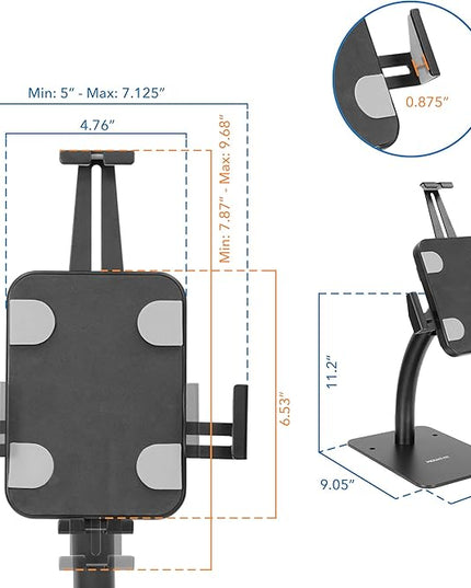 Mount-It! Anti-Theft Tablet Kiosk Countertop Stand | Universal Fit Retail Tablet Stand Compatible with 7.9" to 11" iPad and Samsung Tablets | Retail Kiosk, Black