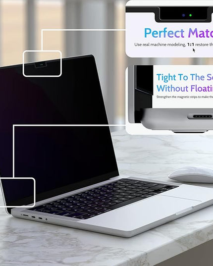 Magnetic Privacy Screen for MacBook Pro 16 Inch (2021-2025, M1, M2, M3, M4), 16inch Removable Matte Anti Blue Light Glare Private Filter Protector for Mac Pro 16.2" Laptop