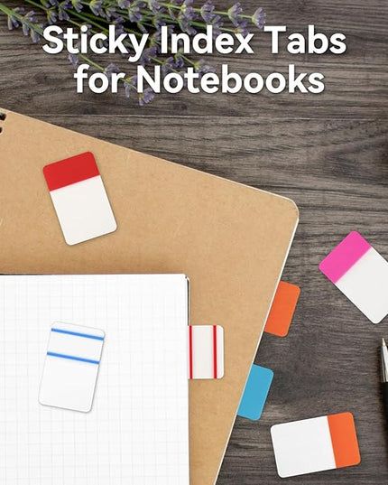 1 Inch Tabs for Notebooks, 960 Pieces Sticky Note Tabs File Index Tabs for Books, Binders, Papers, Documents, File Folders (48 Sets 12 Colors)