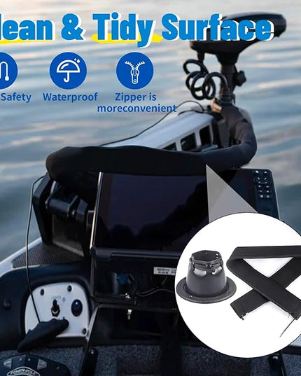 48-Inch Zippered Rigging Sleeve with Marine Cable Boot Diameter 4 2/5" with Cable Tie Universal Fit for Yacht Cable Management Kit