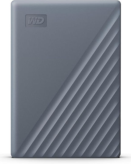 WD 5TB My Passport Portable Hard Drive, Works with USB-C and USB-A, Windows PC, Mac, Chromebook, Gaming Consoles, and Mobile Devices, Backup Software and Password Protection - WDBRMD0050BGY-WESN