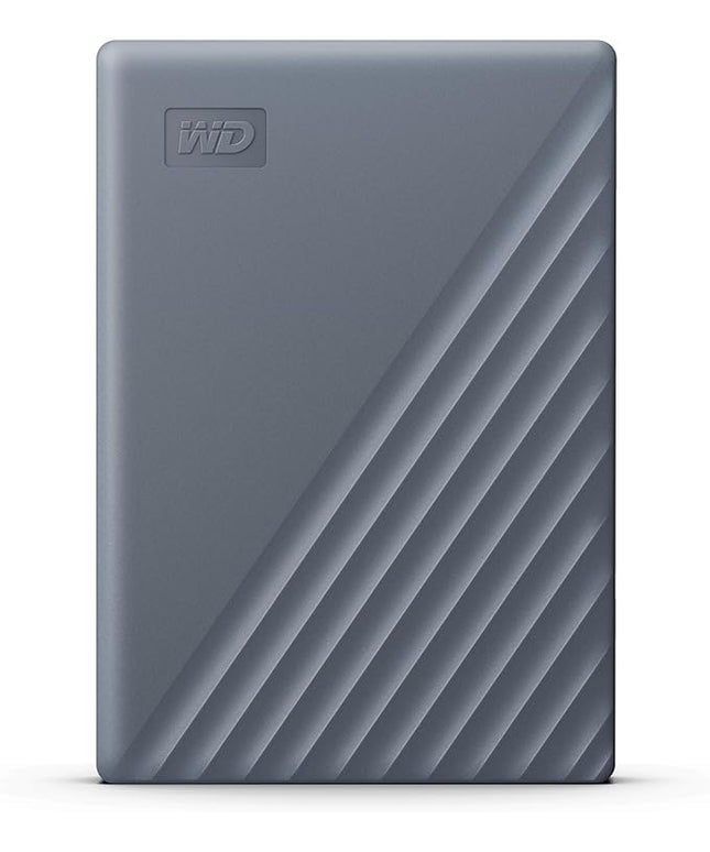 WD 2TB My Passport Portable Hard Drive, Works with USB-C and USB-A, Windows PC, Mac, Chromebook, Gaming Consoles, and Mobile Devices, Backup Software and Password Protection - WDBWML0020BGY-WESN